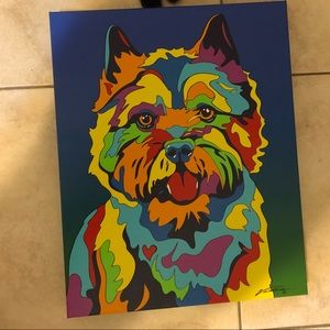 dog colorful painting